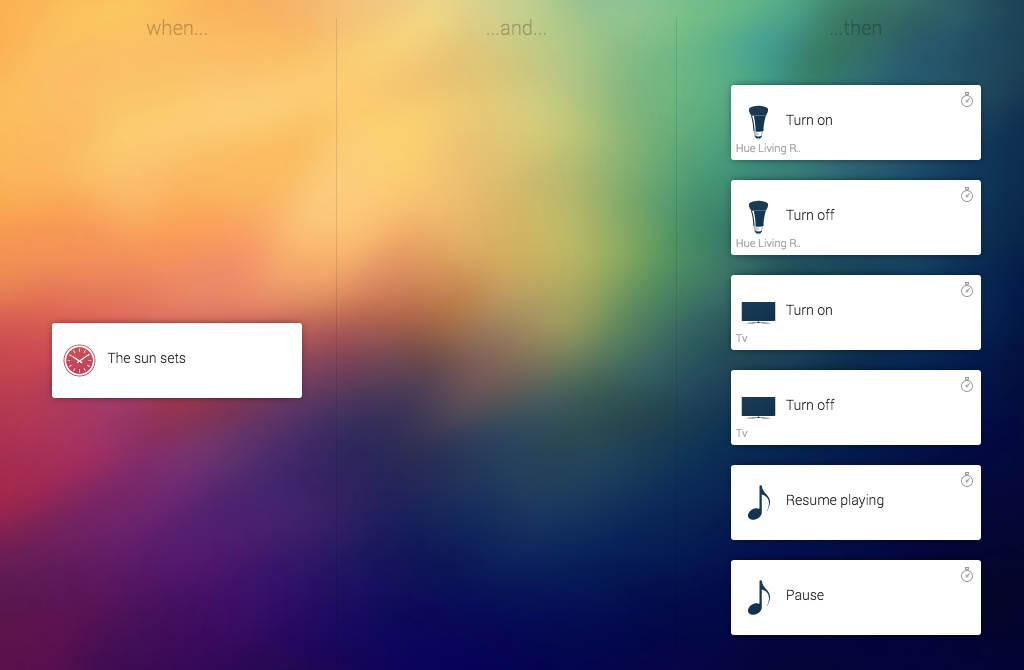 Homey Presence Simulation Flow with Sunset