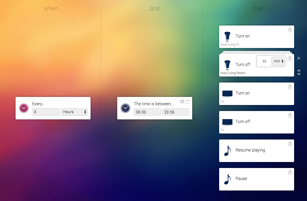 Homey Simulation Presence Flow