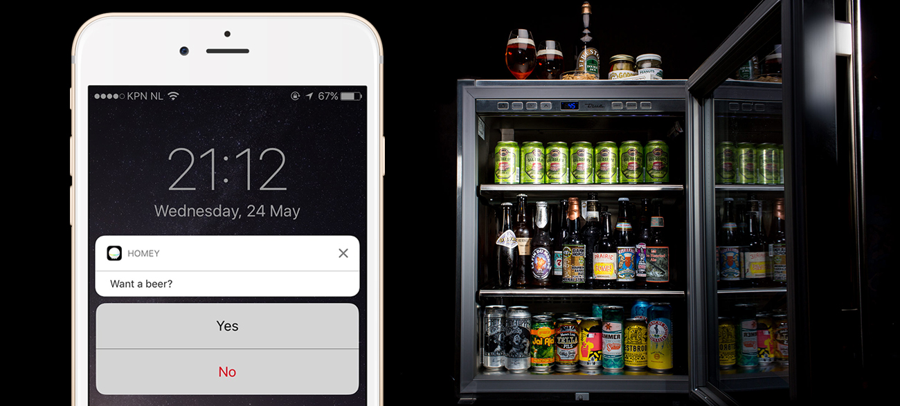 bierkoelkast voetbal homey app