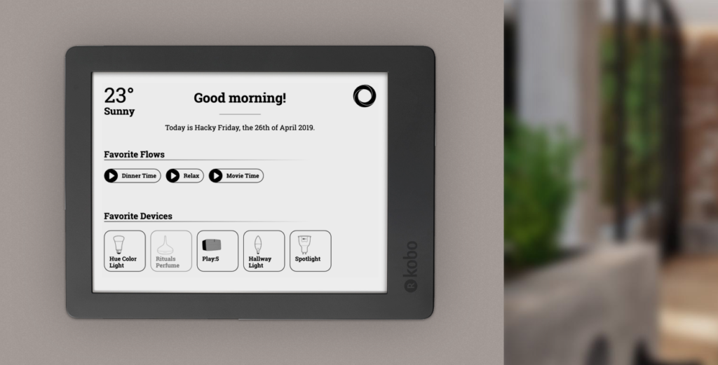 Homey.ink, an e-ink Homey dashboard