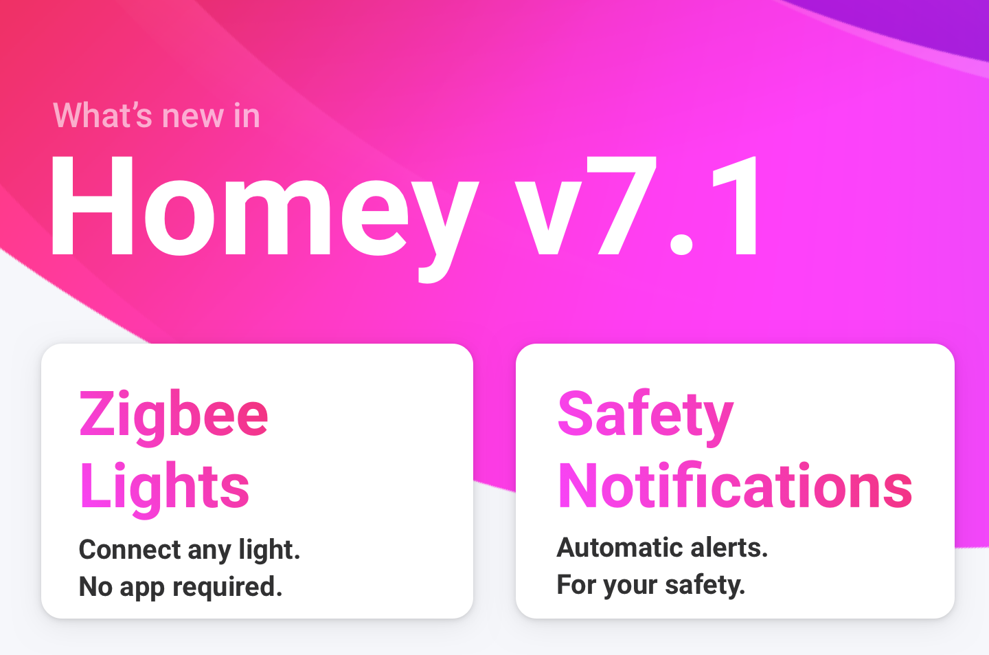 What's new in Homey v7.1