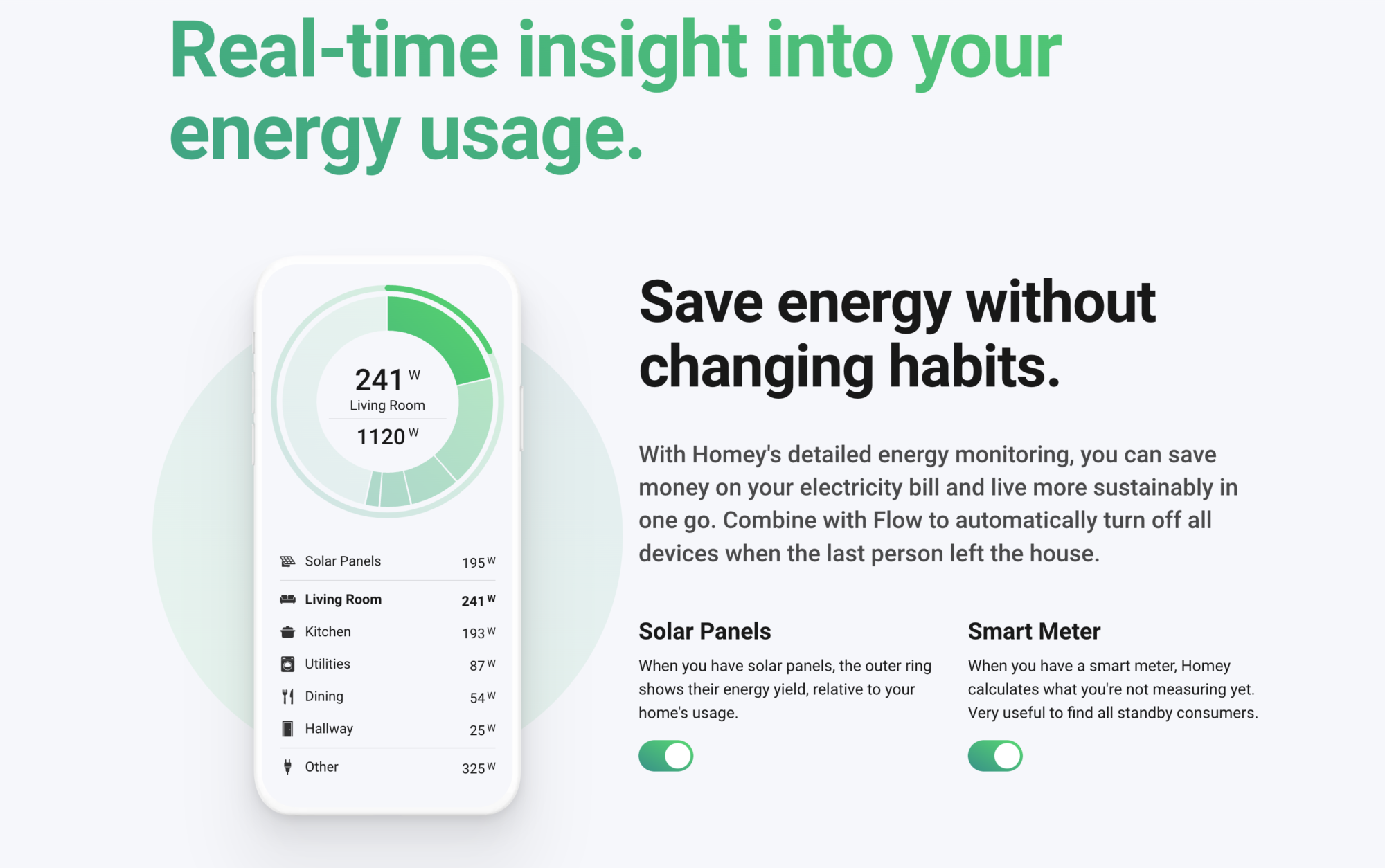 Homey Energy real-time energy management
