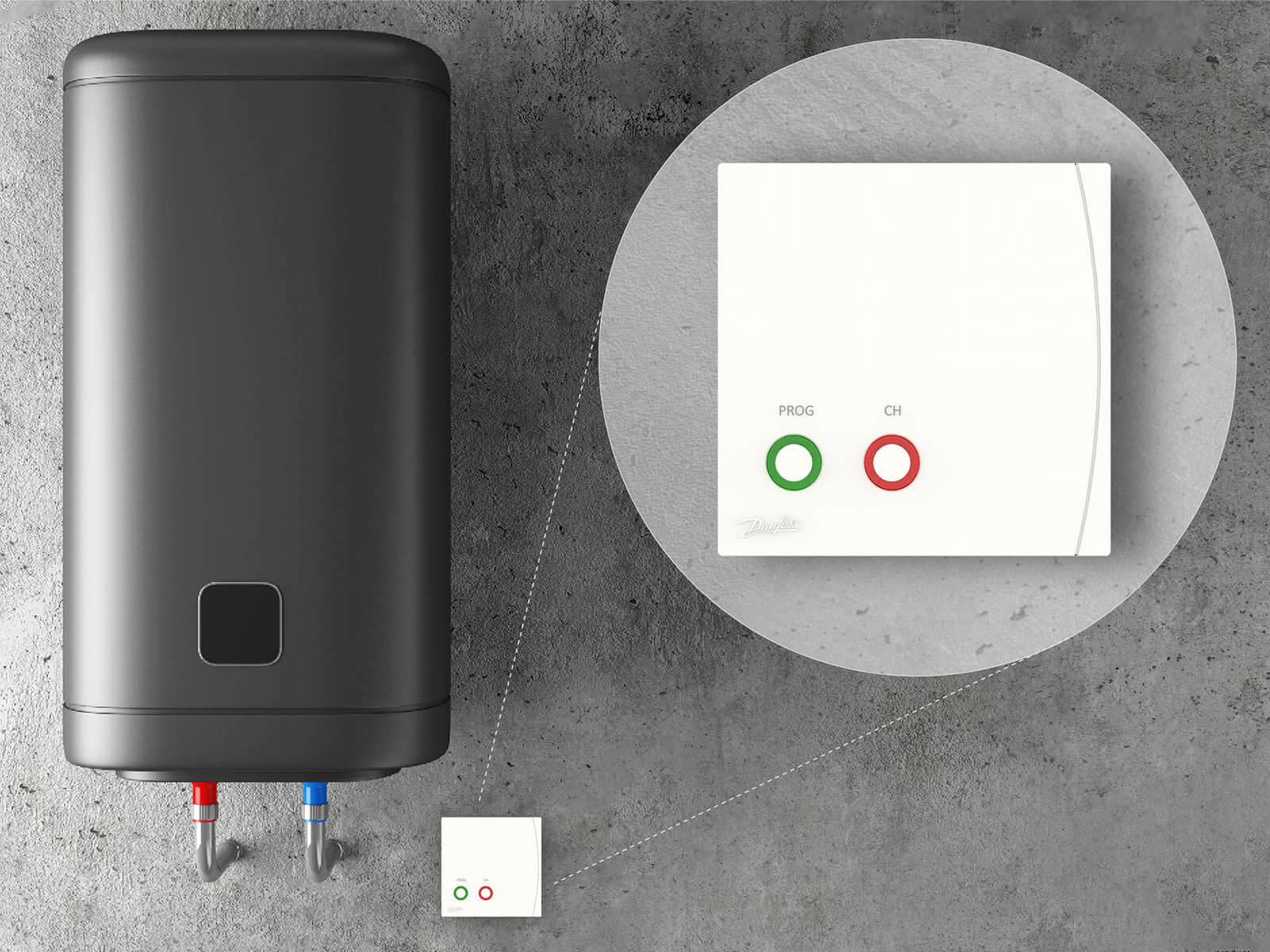 Danfoss Works with Homey Ally Boiler Relay