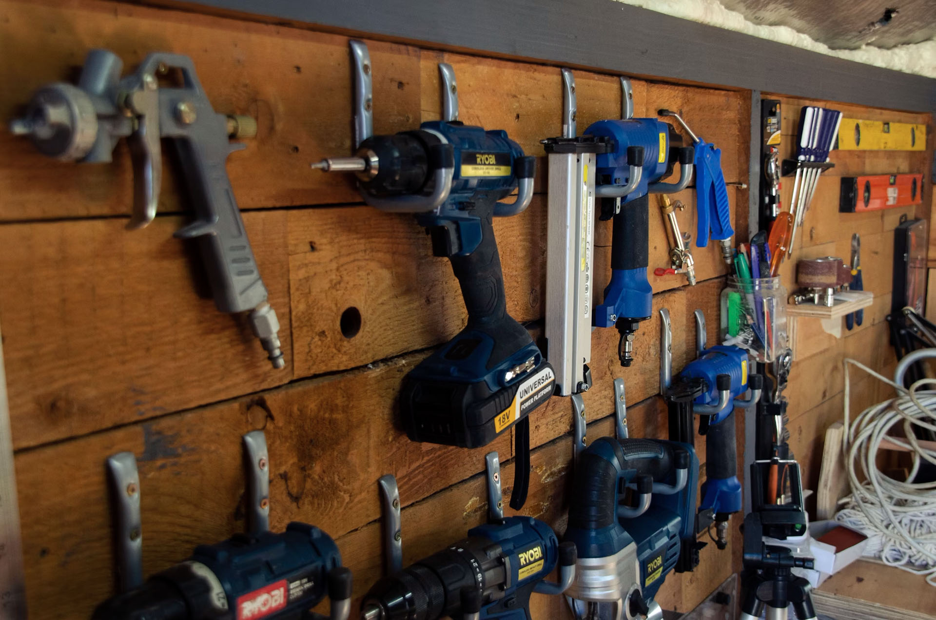 Power Tools in Garage